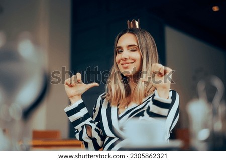 
Self-loving and accepting person feeling good in their skin. Cheerful woman feeling confident and amazing 
 Royalty-Free Stock Photo #2305862321