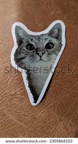 small cute cartoon cat sticker 