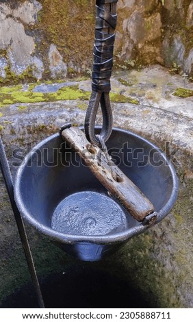 bucket to take water from the well 
