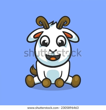 Goat sheep cartoon mascot logo