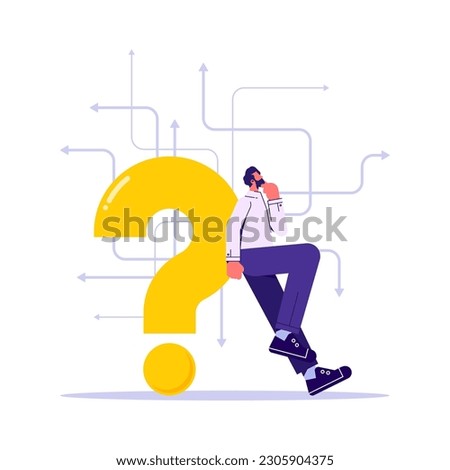 Business decision making, career path, work direction or choose the right way to success concept, businessman looking for the right path in his career Royalty-Free Stock Photo #2305904375