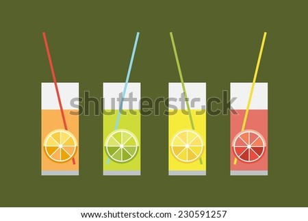 Juice. Vector illustration. 