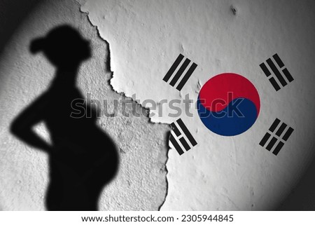 South Korea's current population decline. pregnant women in South Korea. Royalty-Free Stock Photo #2305944845