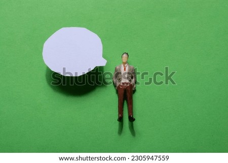 Mini speech bubble for expressing idea, thought and speech