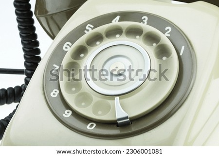 Old telephone or vintage telephone. The old telephone was changed by mobile phone or smart phone. Old technology for communication.