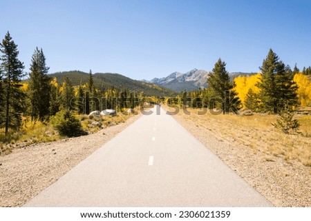 beautiful bike path in the mountains of colorado