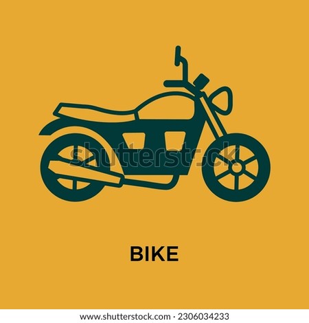 Bike icon for motorcycle lover to be used in their documents