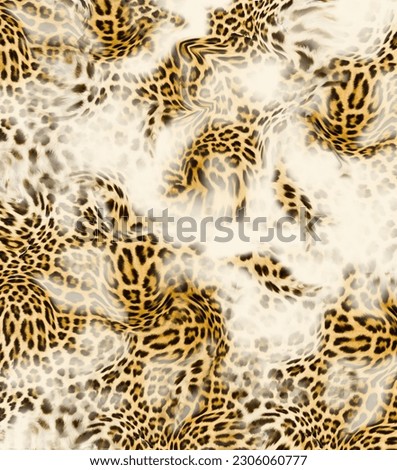 Leopard skin pattern texture; Fashionable print
