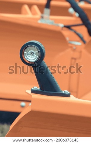 Warning light of truck, tractor or other industrial or agricultural machine. Safety in transport. Technology