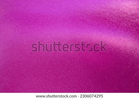 Glittering flows of silver particles in fluid. Various stains of silver dust particles in liquid with magenta tints. Magic Galaxy of glistering particles in pink fluid. Royalty-Free Stock Photo #2306074295
