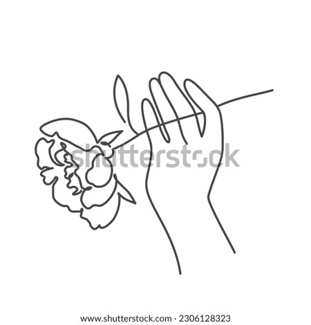 Vector illustration of nature, flower. Hand drawn vector illustration.