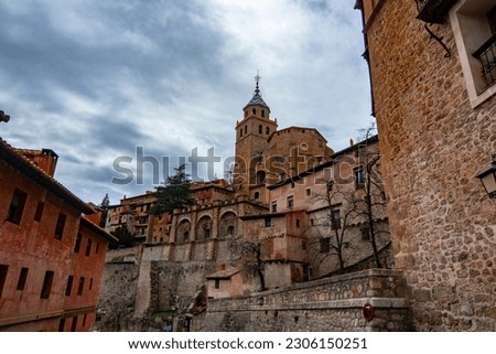 Small mountain village in Spain. Landscape photography. Teruel. Royalty-Free Stock Photo #2306150251