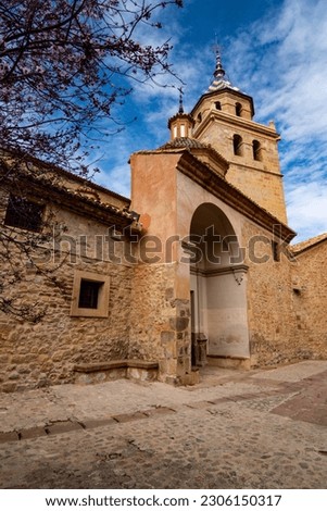 Small mountain village in Spain. Landscape photography. Teruel.