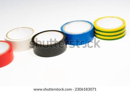 a roll of electrical tape on a white isolated background