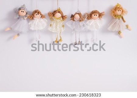 Garland of fairytale angels and fairies