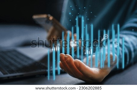 People holding finance growth, analyzing, graph money, global economic, trader investor, business financial growth, stock market, Investments funds, price, graph, technology and digital assets concept