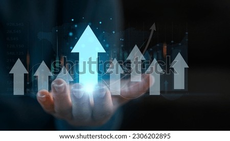 People holding finance economic growth, graph money, global economic, trader investor, business financial growth, stock market, Investments funds, price, graph, technology and investment concept