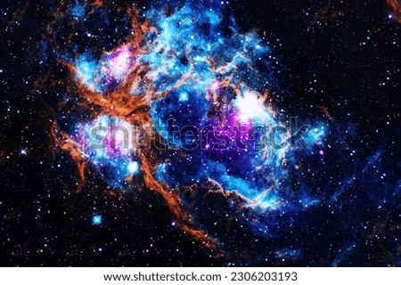 Beautiful space nebula in space. Elements of this image furnishing NASA. High quality photo
