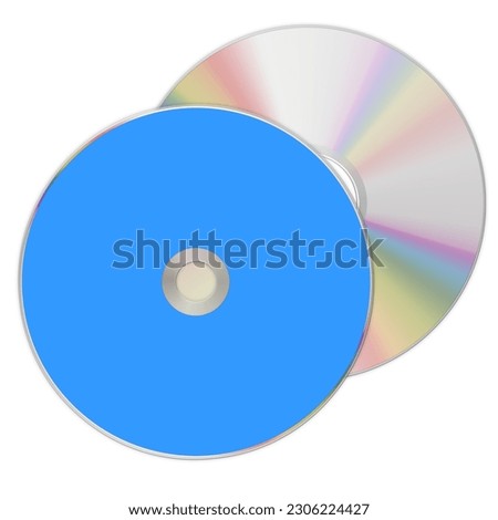 CD Rom illustration, mock up isolated on white background