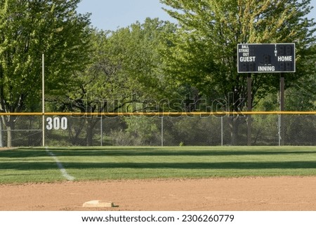 Softball Baseball Field Diamond Fisher Fields Located In Lac Lavon Park Burnsville Minnesota Royalty-Free Stock Photo #2306260779