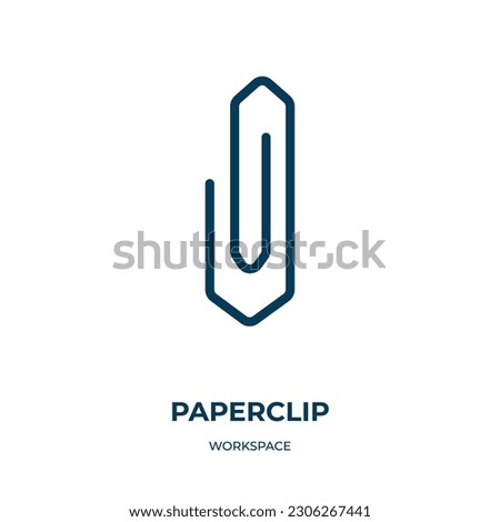 paperclip vector icon. paperclip, office, pin filled icons from flat workspace concept. Isolated black glyph icon, vector illustration symbol element for web design and mobile apps