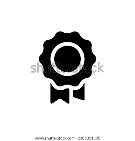 High quality mark black glyph ui icon. Best choice. Brand product. E commerce. User interface design. Silhouette symbol on white space. Solid pictogram for web, mobile. Isolated vector illustration
