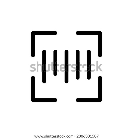 Scanning barcode black glyph ui icon. Inventory management. Online marketplace. User interface design. Silhouette symbol on white space. Solid pictogram for web, mobile. Isolated vector illustration
