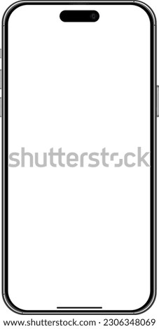 Mockup smart phone 15 generation and screen Transparent and Clipping Path isolated