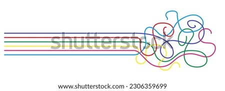 Order and chaos diagram isolated on white background. Concept and theory. Vector illustration 10 eps. Royalty-Free Stock Photo #2306359699