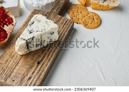 Piece of gorgonzola cheese set, on white background  with copy space for text Royalty-Free Stock Photo #2306369407