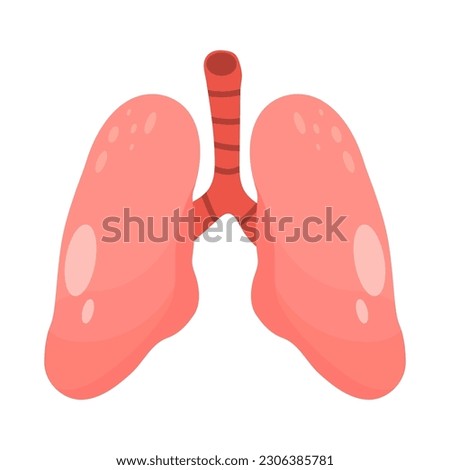 human Lungs vector clip art icon. COPD vector illustration, chronic obstructive pulmonary explanation