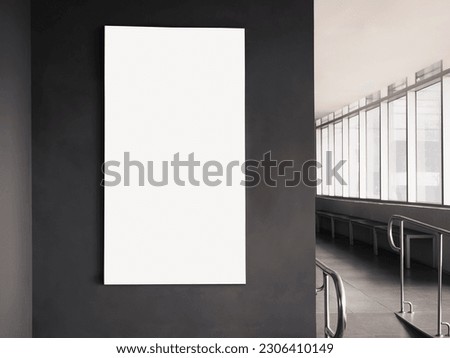 Blank white lightbox Media Advertisement board indoor Public building