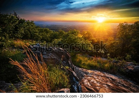 Sunset at Kennesaw Mountain National Battlefield Park near Atlanta, GA Royalty-Free Stock Photo #2306466753