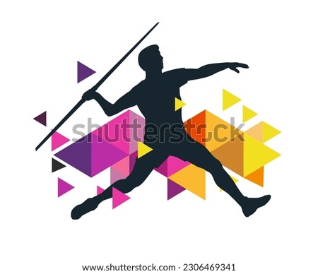 Athletics sport graphic for use as a template for flyer or for use in web design. Royalty-Free Stock Photo #2306469341