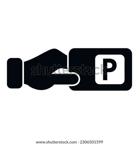 Paid parking ticket icon simple vector. Car garage. Zone transport