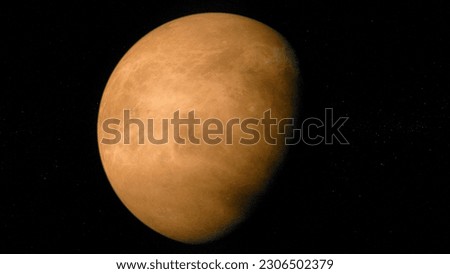Planet Venus captured in 4K resolution in outer space