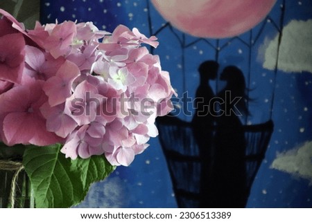Hydrangea flower on the background of the picture.