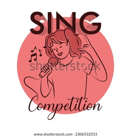vector logo ladies sing idol competition