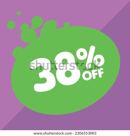 38% per center, percentage number in a colored circle, promotion, big sale, colorful background