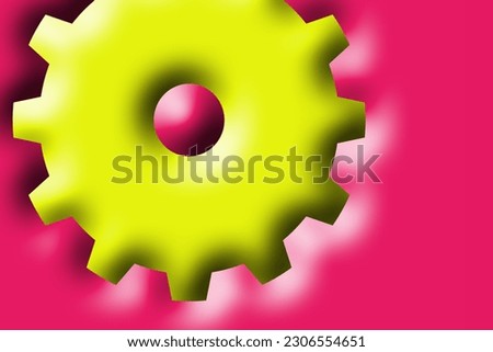 Luxurious simple and modern basic shape paper cut design with yellow and pink colour
