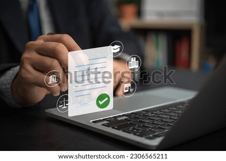 electronic document signature system online signing legal business education, health care, online internet network, banking finance on a virtual screen