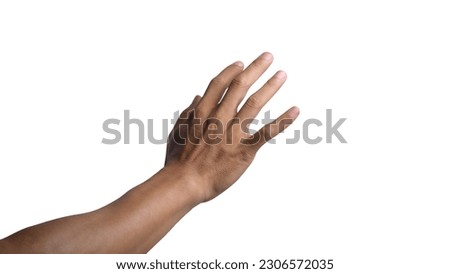 Man's Hands in Various Poses on Transparent or White Background