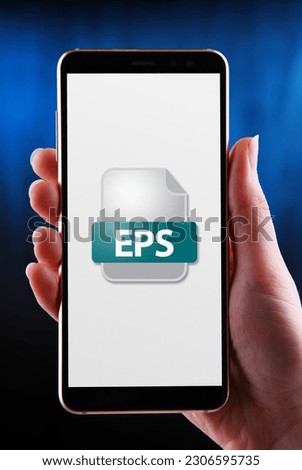 A smartphone displaying the icon of EPS file