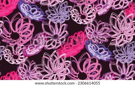 seamless pattern floral acid colors art vector art abstract
