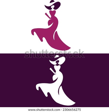 Fashion logo with in vector file. Fashion icon design. Fashion initial alphabet logo design. Purple logo design. Fashion in vector file.