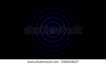 Radio Wave illustration effects on Green Screen background. circle waves in white background.