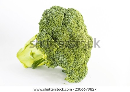 Broccoli vegetable isolated on white background cutout. Healthy food. Stock photo.
