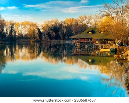 Lake in Ada Ciganlija Belgrade Royalty-Free Stock Photo #2306687657