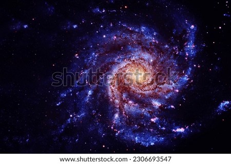Beautiful distant galaxy. Elements of this image furnishing NASA. High quality photo