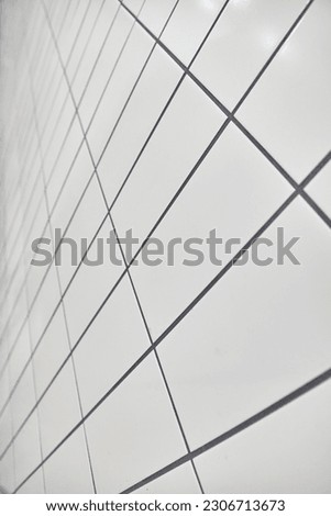 Wall tiles plain white tiled surface, geometric lines